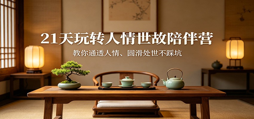 21天玩转人情世故陪伴营：教你通透人情、圆滑处世不踩坑-亮剑学堂